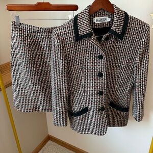 Vintage Harlan Tweed Skirt Suit | Cropped Jacket & Pencil Skirt Set